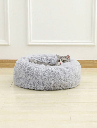 Cuccia per gatti morbida grigio chiaro